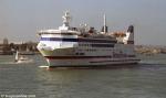 ID 838 BARFLEUR (Brittany Ferries/1992/20133grt/IMO 9007130. Renamed DEAL SEAWAYS) departs Portsmouth, England.